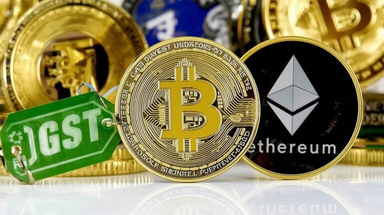 ''GST on cryptocurrency trading in India 2025 illustration”